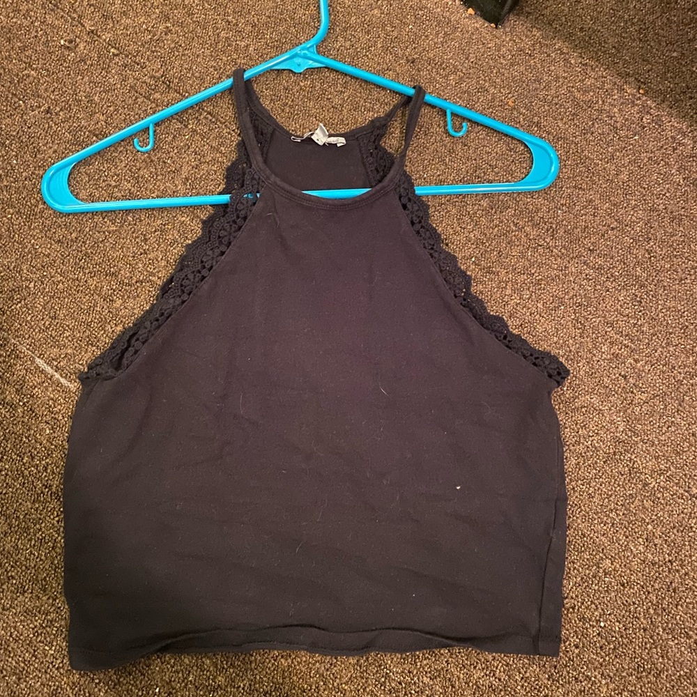 Black crop top Charlotte Russe